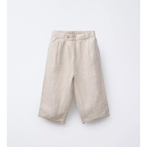 ZARA KIDS 100% LINEN CROSSOVER PANTS